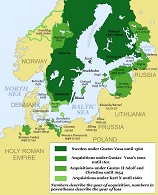 Map of Swedish Empire